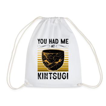 Conception japonaise de réparation de l’or Kintsukuroi - Sac de sport léger - blanc - Devant