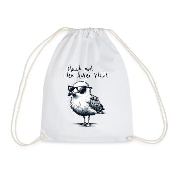 Mach mol den Anker klar Coole Seemöwe Spruch - Sac de sport léger - blanc - Devant