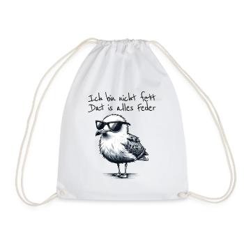 Je ne suis pas gros, c’est tout ce que dit la mouette à plumes - Sac de sport léger - blanc - Devant