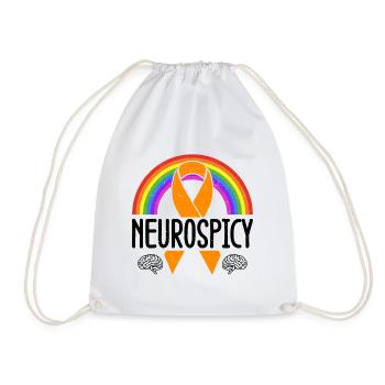 Neurodiversity Neurodiverse Autism Adhd - Drawstring Bag - white - Front