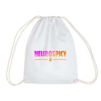 Neurodiversity Neurodiverse Autism Adhd - Drawstring Bag - white - Front