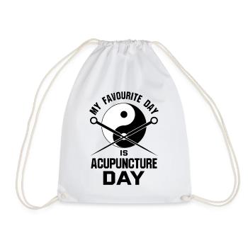 Acupuncturist Gifts Design Chinese Medicine - Drawstring Bag - white - Front