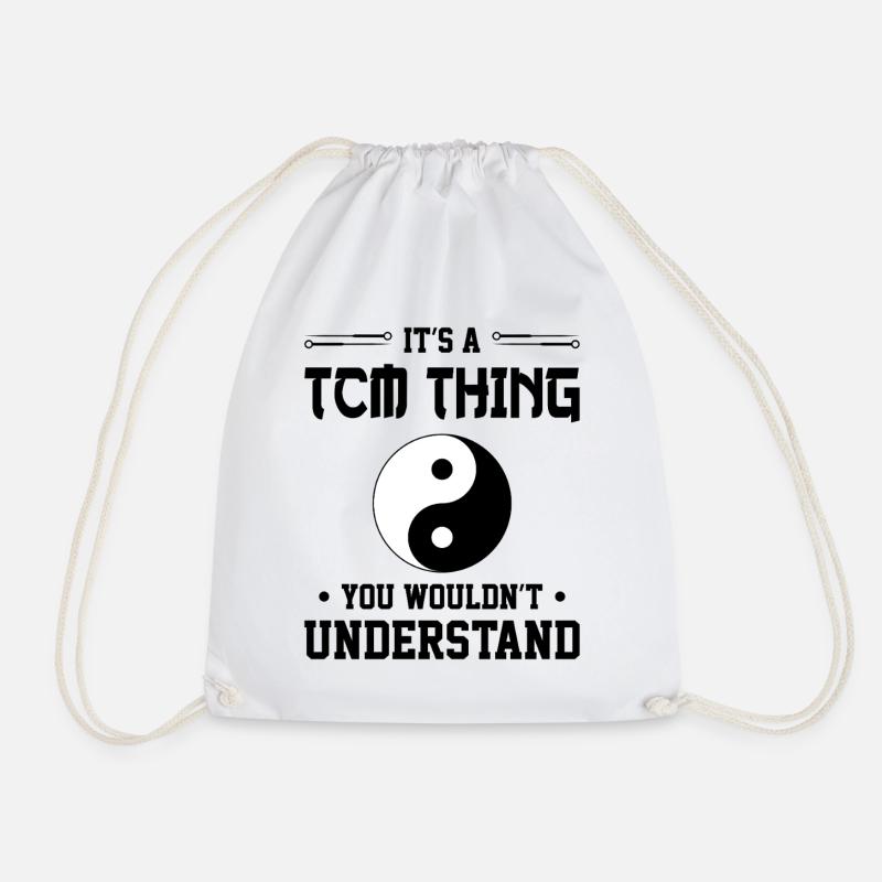 Ying Yang Symbol TCM - Turnbeutel - Weiß