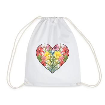 Wildflowers Flowers - Drawstring Bag - white - Front