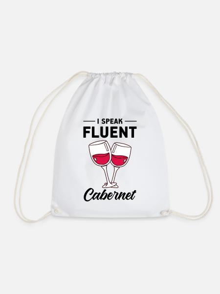 Wein Rotwein - Turnbeutel - Weiß