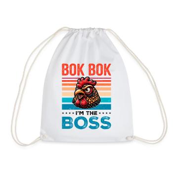 Chicken Chickens - Drawstring Bag - white - Front