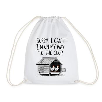Chicken Chickens - Drawstring Bag - white - Front