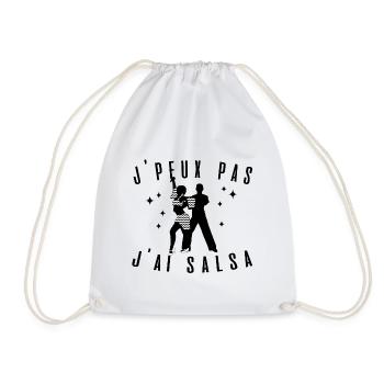 J peux pas j ai Salsa passion idée cadeau tshirt - Sac de sport léger - blanc - Devant
