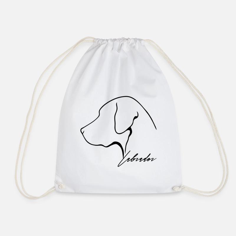 LABRADOR Wilsigns Profil Labbi Hunde Hund - Turnbeutel - Weiß