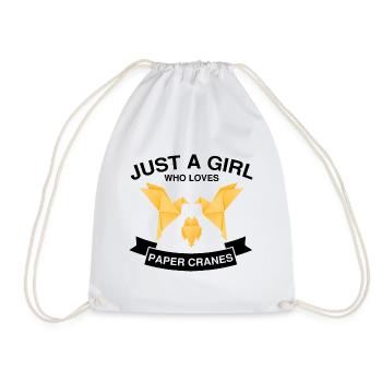Conception d'origami japonais et origami kirigami - Sac de sport léger - blanc - Devant