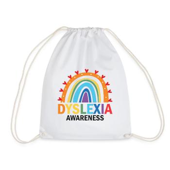 Dyslexia Teacher for Legathenia Therapists - Drawstring Bag - white - Front