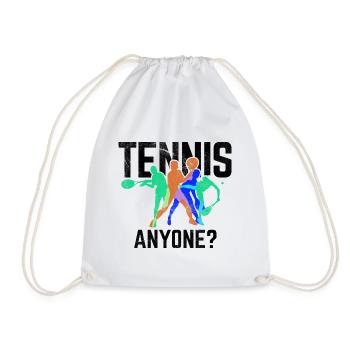 Tennisplatz Spruch Für Tennis - Turnbeutel - Weiß - Vorne
