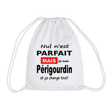 Je suis Fier d'être Périgourdin Design Rigolo - Sac de sport léger - blanc - Devant