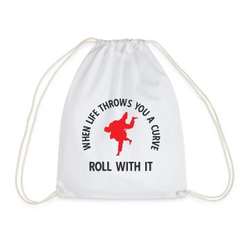 BJJ Jiu Jitsu - Turnbeutel - Weiß - Vorne