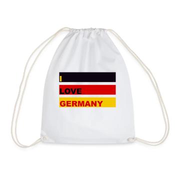 patriot german love happiness germany flag - Drawstring Bag - white - Front