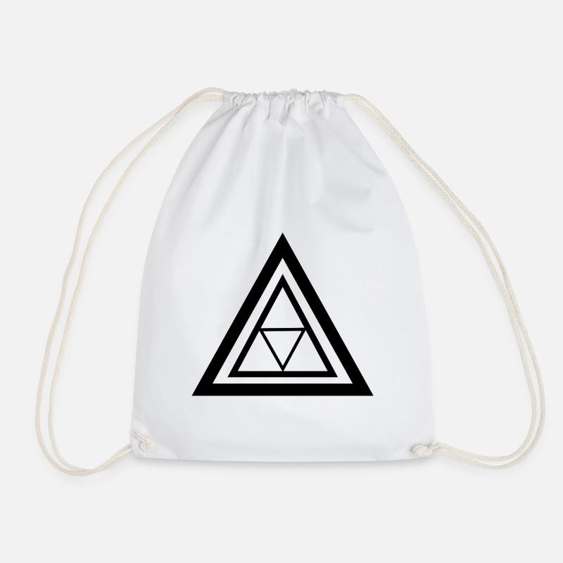 Modern abstract design - Drawstring Bag - white