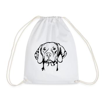 MAGYAR VIZSLA hunting dog hunting dogs Wilsigns dogs - Drawstring Bag - white - Front