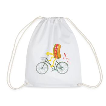 Cycliste Hot Dog Cyclisme Vélo Frites - Sac de sport léger - blanc - Devant