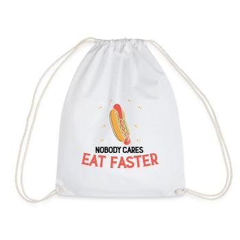 Schnell Essen Hot Dog Hotdog FastFood - Turnbeutel - Weiß - Vorne