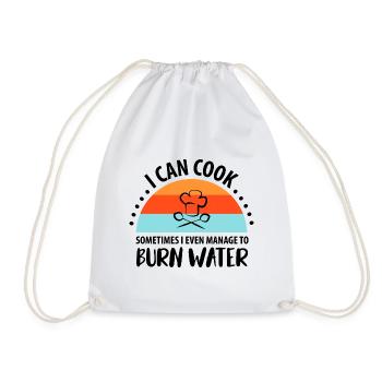 i can cook sometimes i even manage to burn water - Turnbeutel - Weiß - Vorne