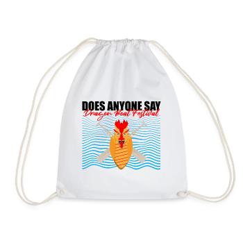 Dragon boating theme for dragon boat paddling - Drawstring Bag - white - Front