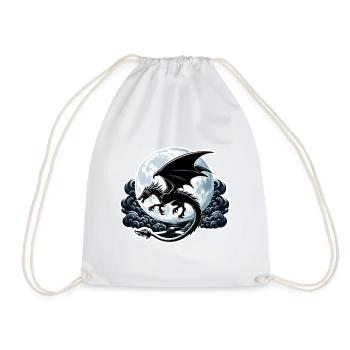 Mystische Drachen-Silhouette - Turnbeutel - Weiß - Vorne