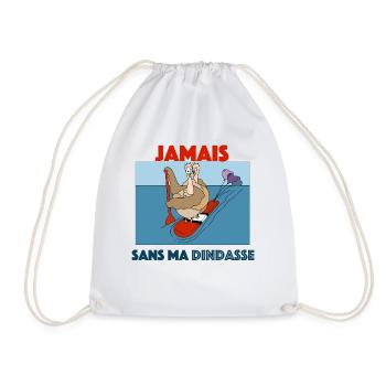JAMAIS SANS MA DINDASSE - Sac de sport léger - blanc - Devant
