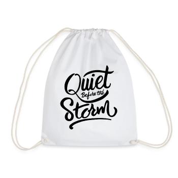 Quiet Before The Storm - Drawstring Bag - white - Front