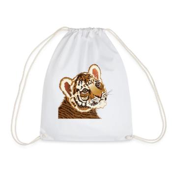 Tiger - Turnbeutel - Weiß - Vorne