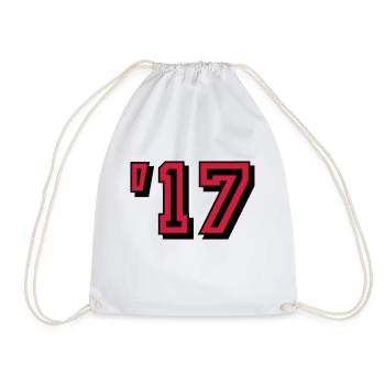 2017 ' 17 year 2017 - year 2017 - Drawstring Bag - white - Front