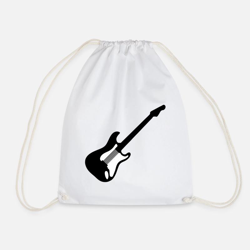 Gitarre - Turnbeutel - Weiß