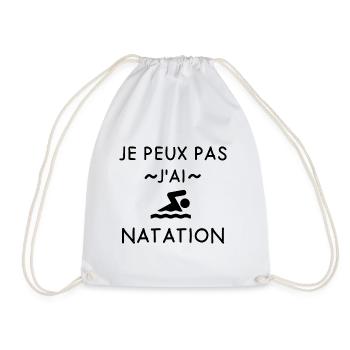 Je peux pas j'ai natation - Sac de sport léger - blanc - Devant