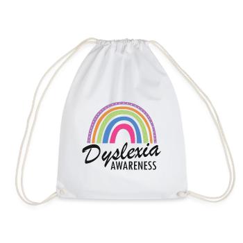 Dyslexia Intervention for Dyslexia Therapy - Drawstring Bag - white - Front
