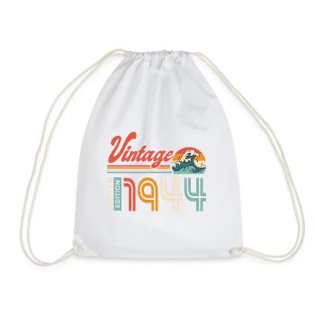 1944 Birthday Gift Born in 1944 - Drawstring Bag - white - Front