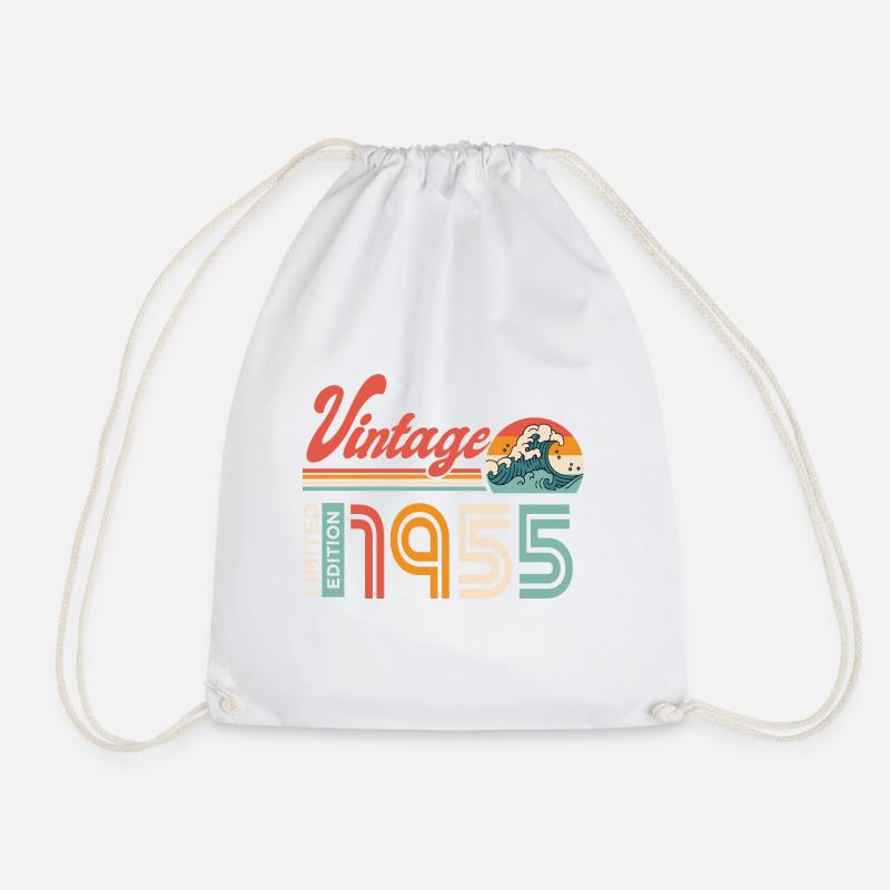 1955 Geburtstagsgeschenk Geboren 1955 - Turnbeutel - Weiß