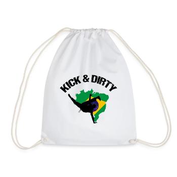 Ginga Capoeira for Brazilian Martial Arts - Drawstring Bag - white - Front