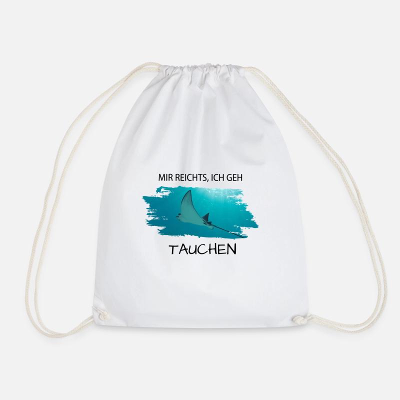 Tauchen Rochen - Turnbeutel - Weiß