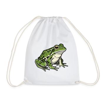 Frosch  - Turnbeutel - Weiß - Vorne