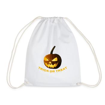 Trick or Treat Conception de citrouille d'Halloween - Sac de sport léger - blanc - Devant