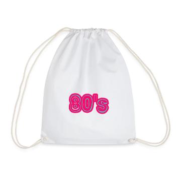 80's kid born in the 80s over 30 - Drawstring Bag - white - Front