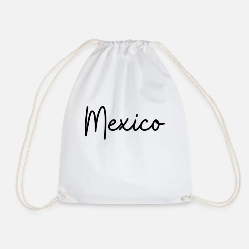 mexico city gift idea - Drawstring Bag - white