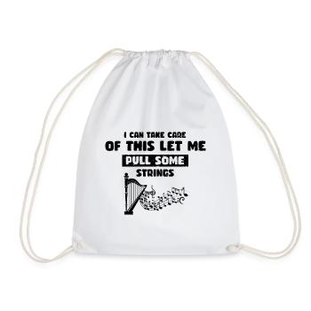 Conception de harpe pour harpistes et harpistes - Sac de sport léger - blanc - Devant