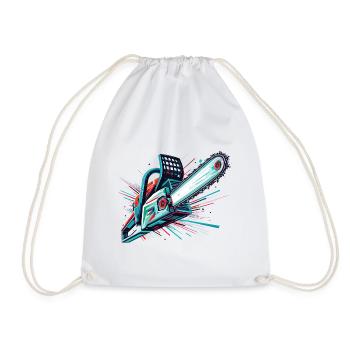 Tronçonneuse polygonale vectorielle - Sac de sport léger - blanc - Devant