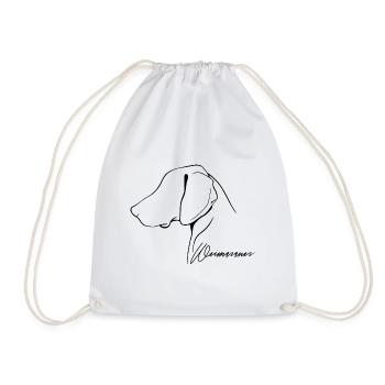 WEIMARANER Profil Chiens Chiens Chiens de chasse Wilsigns - Sac de sport léger - blanc - Devant
