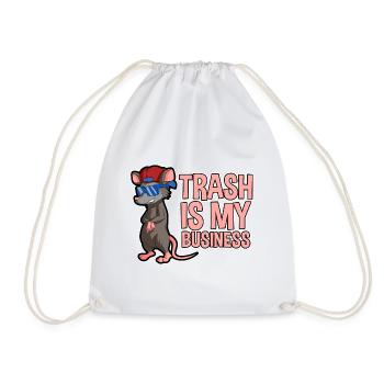 Opossum saying for animal lovers and possum - Drawstring Bag - white - Front