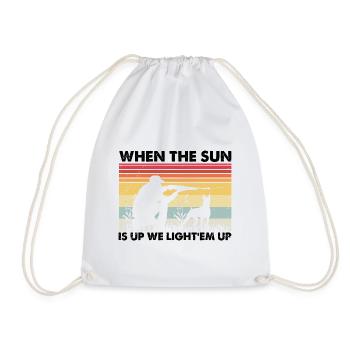 Funny Duck Hunting Design Hunter Hunting Duck Design - Drawstring Bag - white - Front