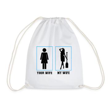 Dragon boating theme for dragon boat paddling - Drawstring Bag - white - Front