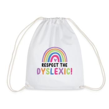 Dyslexia Intervention for Dyslexia Therapy - Drawstring Bag - white - Front