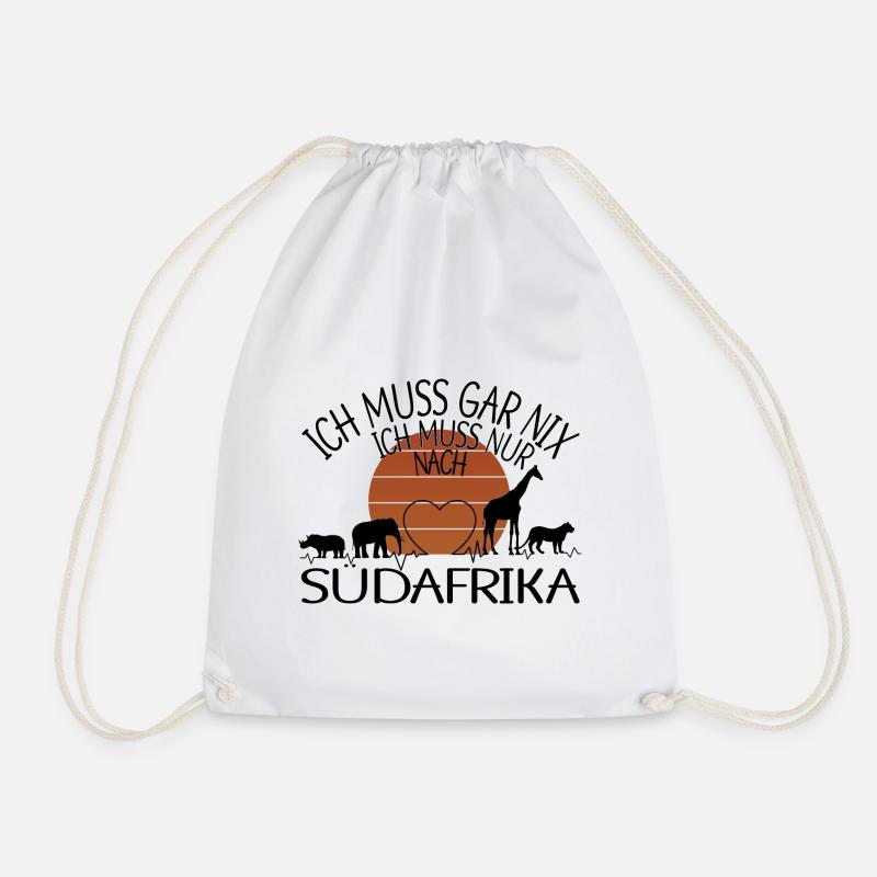 ich muss gar nix - SÜDAFRIKA - Turnbeutel - Weiß