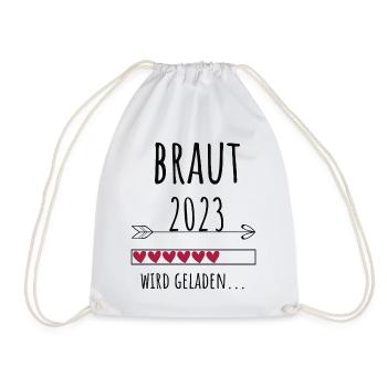 Zukünftige Braut 2023 Hochzeit Bride to be - Turnbeutel - Weiß - Vorne